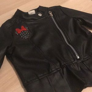 🚫SOLD🚫Minnie Mouse girls biker jacket